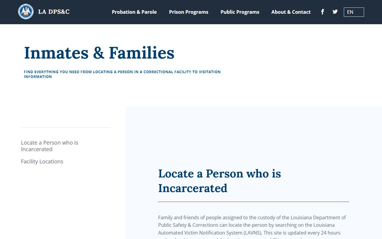 Tangipahoa Parish arrest records Louisiana DOC inmate information