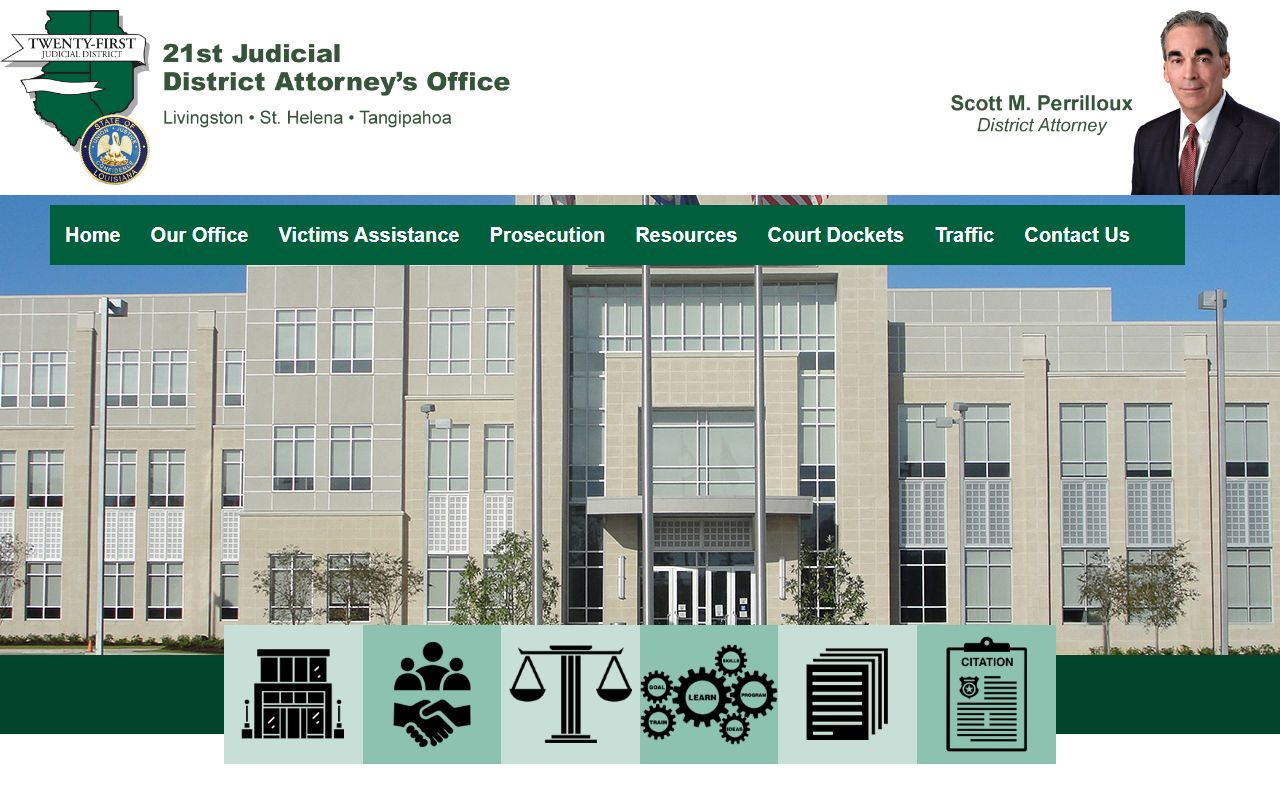 Tangipahoa Parish court dockets 21st Judicial District Attorney homepage