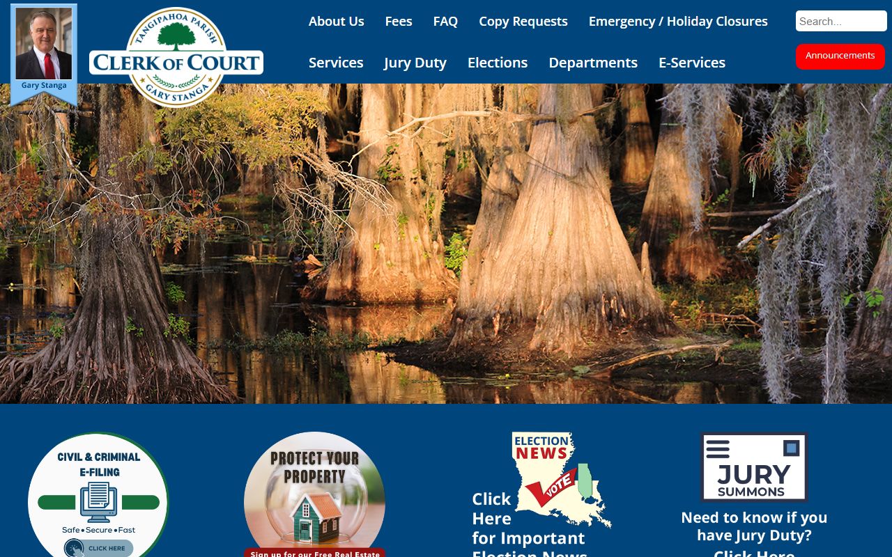 Tangipahoa Parish court records Clerk of Court homepage