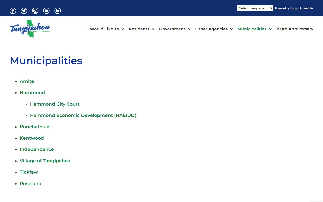 Tangipahoa Parish traffic court records and municipal links